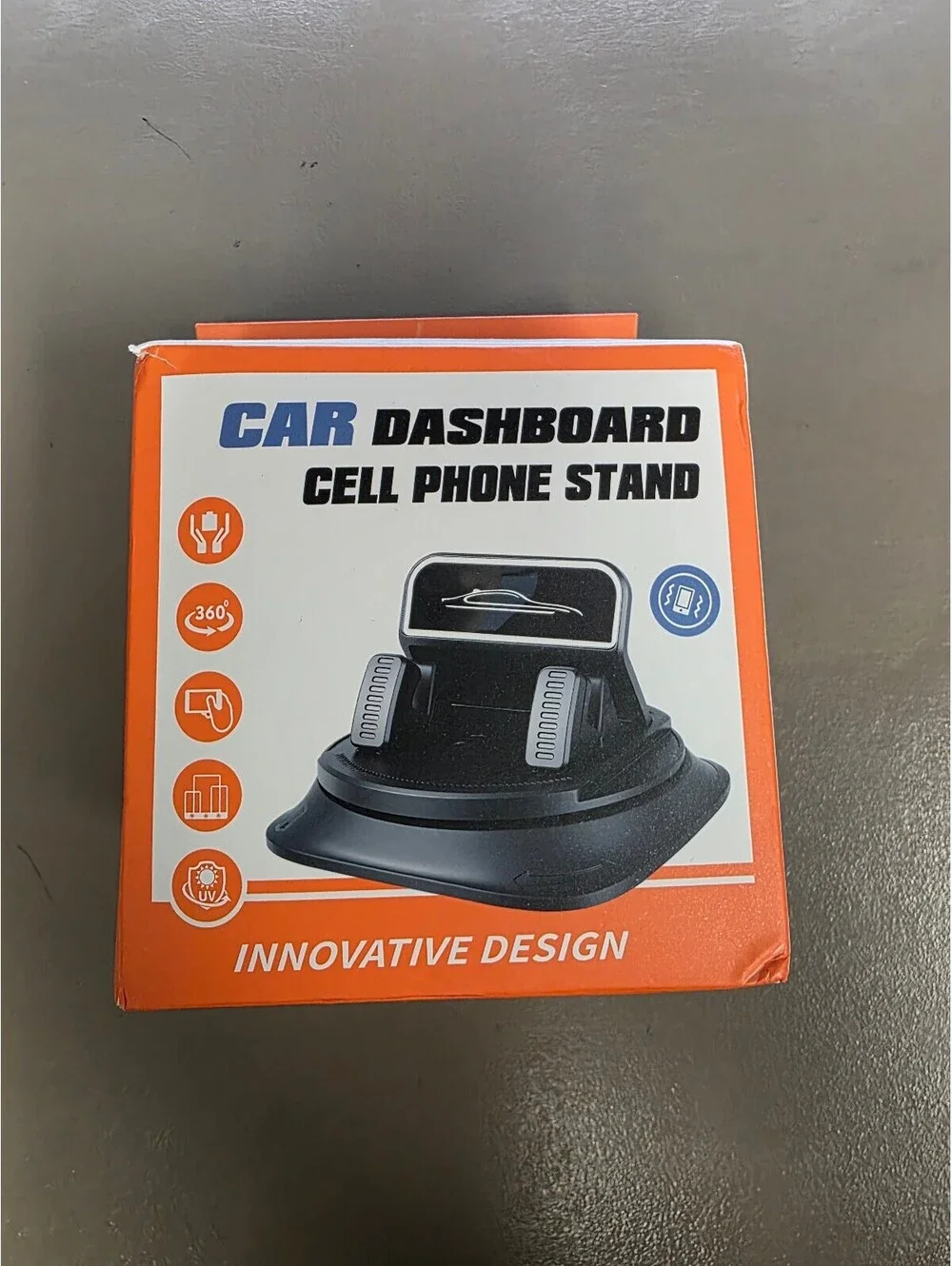 Car Dashboard Cell Phone Stand with 360° Rotation and Nano-Gel Design
